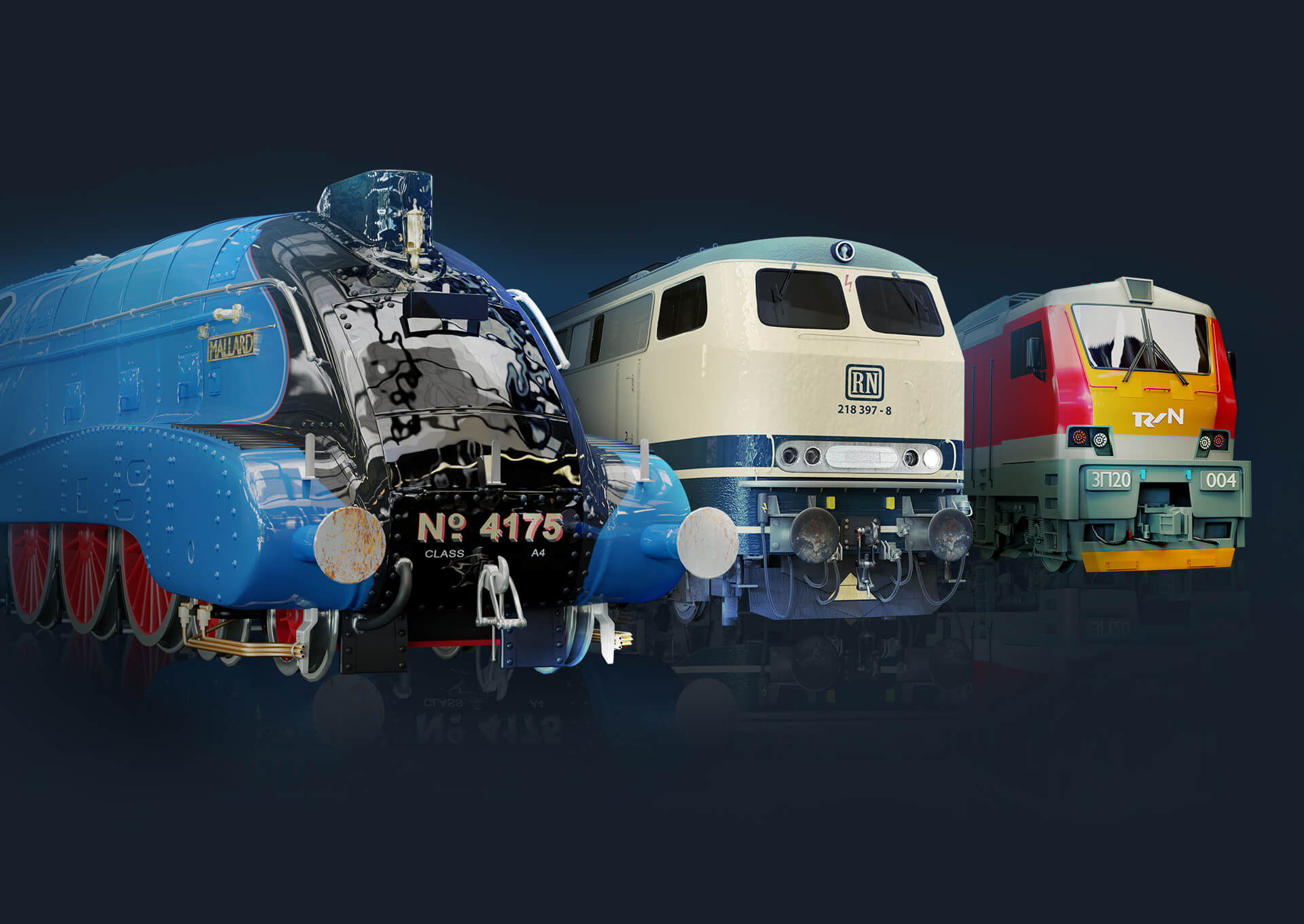 Periodi ferroviari storici con oltre 170 locomotive originali.